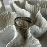925 Sterling Silver White & Blue Spinel Ring Size 9.5