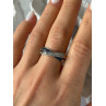 925 Sterling Silver White & Blue Spinel Ring Size 9.5