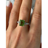 925 Sterling Silver Peridot Ring Size 10