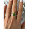 925 Sterling Silver Peridot Ring Size 10