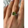 925 Sterling Silver Peridot Ring Size 10