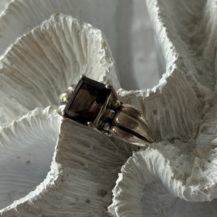 Avon 925 Sterling Silver Brown Tourmaline Ring Size 8