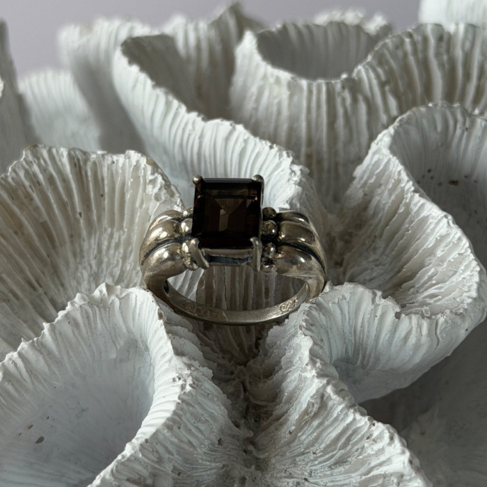Avon 925 Sterling Silver Brown Tourmaline Ring Size 8