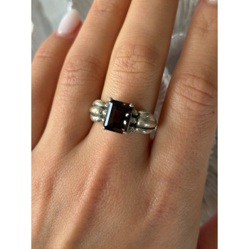 Avon 925 Sterling Silver Brown Tourmaline Ring Size 8