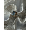 925 Sterling Silver Blue Cz Flower Ring Size 7