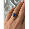 925 Sterling Silver Blue Star Sapphire Ring Size 7