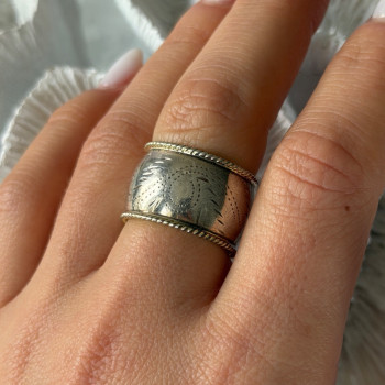 Vintage MWS Thailand 925 Sterling Silver Ring Size 8