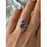 Beautiful Vintage 925 Sterling Silver Amethyst Ring Size 7