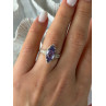 Beautiful Vintage 925 Sterling Silver Amethyst Ring Size 7
