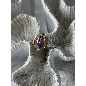 Avon 925 Sterling Silver Amethyst Ring Size 10