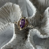 Avon 925 Sterling Silver Amethyst Ring Size 10