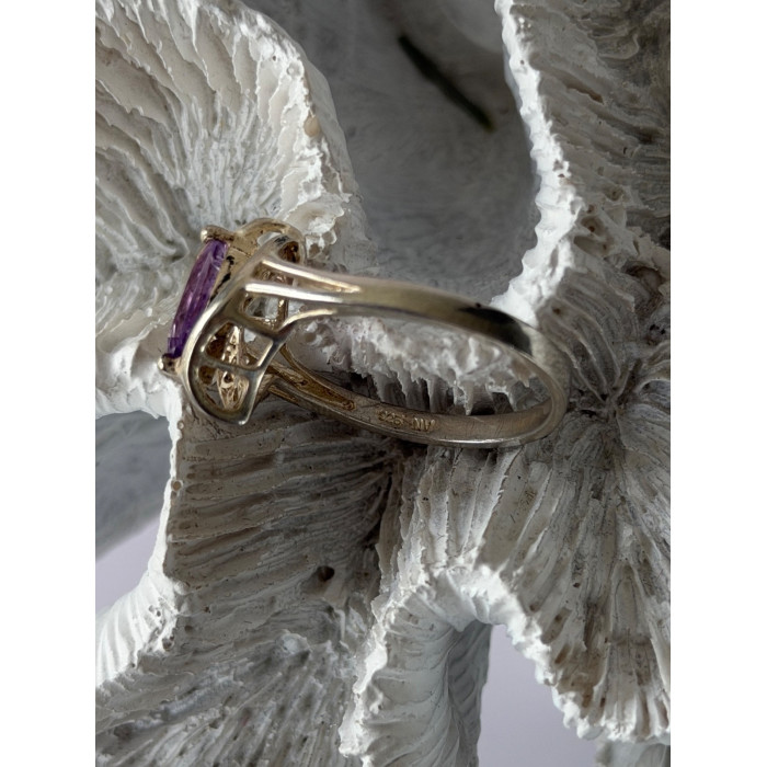 Avon 925 Sterling Silver Amethyst Ring Size 10