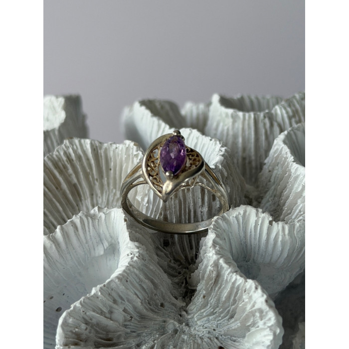 Avon 925 Sterling Silver Amethyst Ring Size 10