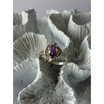 Avon 925 Sterling Silver Amethyst Ring Size 10