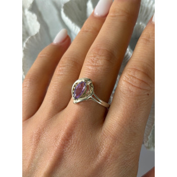 Avon 925 Sterling Silver Amethyst Ring Size 10