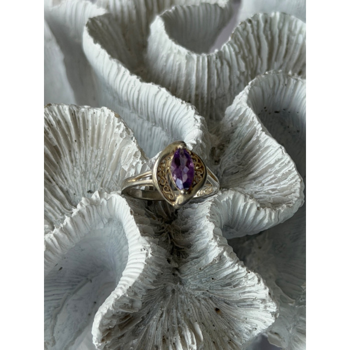 Avon 925 Sterling Silver Amethyst Ring Size 10