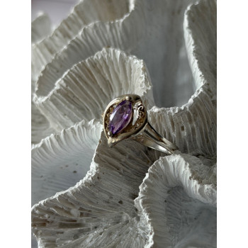 Avon 925 Sterling Silver Amethyst Ring Size 10