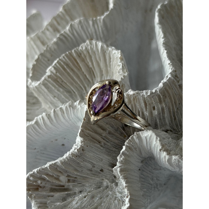Avon 925 Sterling Silver Amethyst Ring Size 10