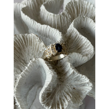 925 Sterling Silver Sapphire & Beryl Ring Size 7