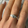 925 Sterling Silver Heart Wings Colorless Topaz Ring Size 9