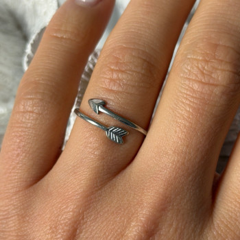 Adjustable Arrow 925 Sterling Silver Ring