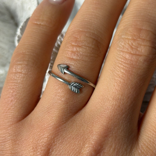 Adjustable Arrow 925 Sterling Silver Ring
