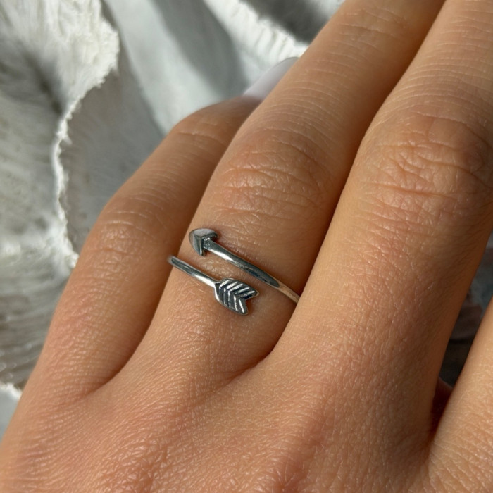 Adjustable Arrow 925 Sterling Silver Ring