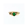 14K YELLOW GOLD  EMERALD & DIAMONDS RING SIZE 8