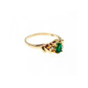 14K YELLOW GOLD  EMERALD & DIAMONDS RING SIZE 8