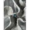 925 Sterling Silver Blue Topaz Ring Size 9