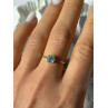 925 Sterling Silver Blue Topaz Ring Size 9