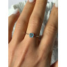 925 Sterling Silver Blue Topaz Ring Size 9