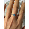 925 Sterling Silver Blue Topaz Ring Size 9