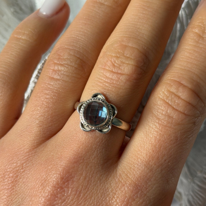 Vintage 925 Sterling Silver Aquamarine Ring Size 8