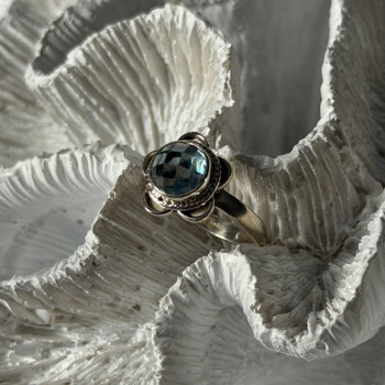 Vintage 925 Sterling Silver Aquamarine Ring Size 8