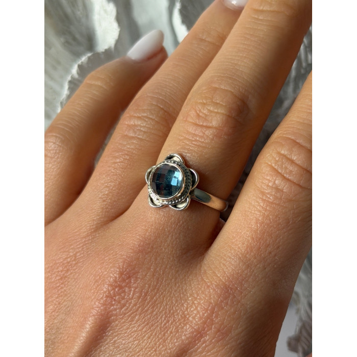 Vintage 925 Sterling Silver Aquamarine Ring Size 8