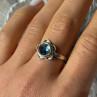 Vintage 925 Sterling Silver Aquamarine Ring Size 8