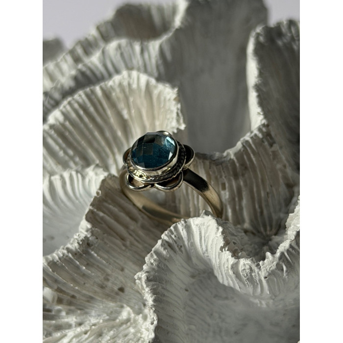 Vintage 925 Sterling Silver Aquamarine Ring Size 8