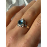 Vintage 925 Sterling Silver Aquamarine Ring Size 8