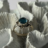 Vintage 925 Sterling Silver Aquamarine Ring Size 8