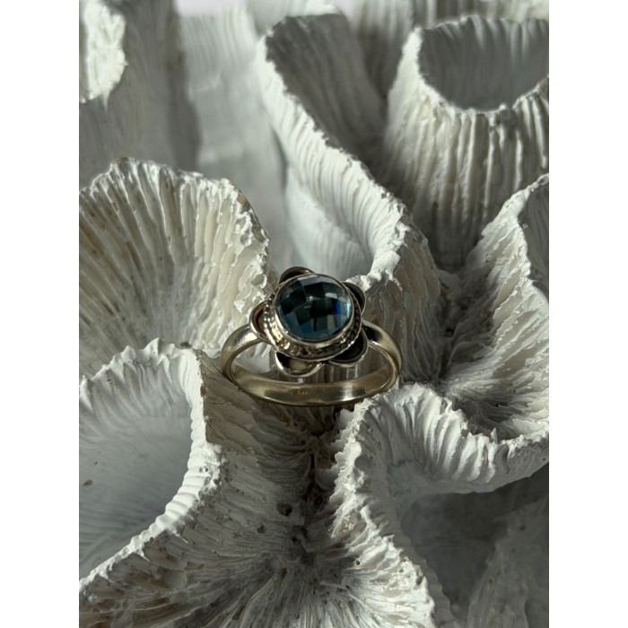 Vintage 925 Sterling Silver Aquamarine Ring Size 8