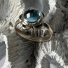 Vintage 925 Sterling Silver Aquamarine Ring Size 8