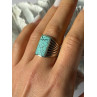 925 Sterling Silver Turquoise Ring Size 7.5