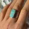 925 Sterling Silver Turquoise Ring Size 7.5