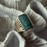 925 Sterling Silver Turquoise Ring Size 7.5