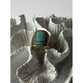 925 Sterling Silver Turquoise Ring Size 7.5