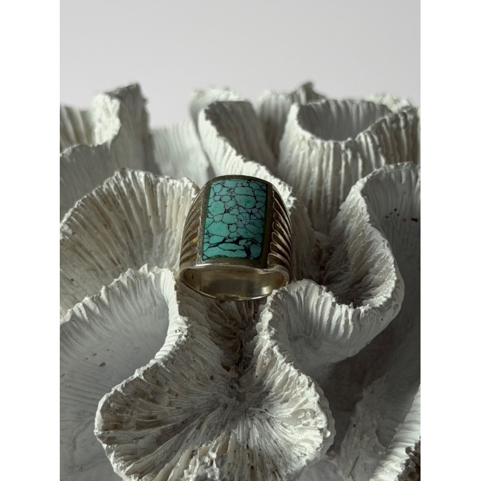 925 Sterling Silver Turquoise Ring Size 7.5