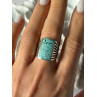 925 Sterling Silver Turquoise Ring Size 7.5