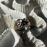925 Sterling Silver Gold Plated Part Ring Size 7