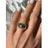 925 Sterling Silver Gold Plated Part Ring Size 7